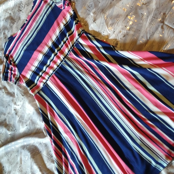 Size Medium: Multi color Striped Dress - Picture 3 of 8